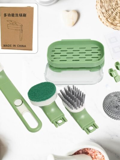 Dish Brush Set – 9-Piece Kitchen Cleaning Kit | VelvetBubbles