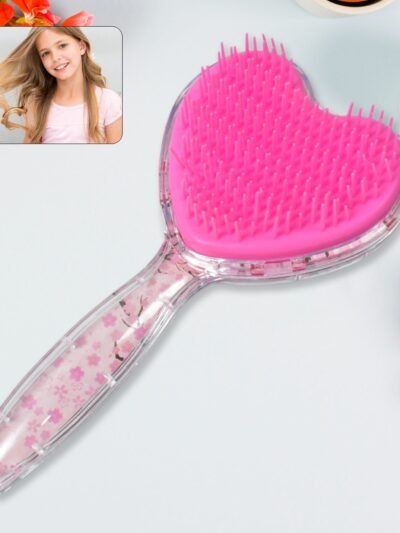 Heart Hair Brush � Gentle Detangling & Scalp Massage | Calm & Curl