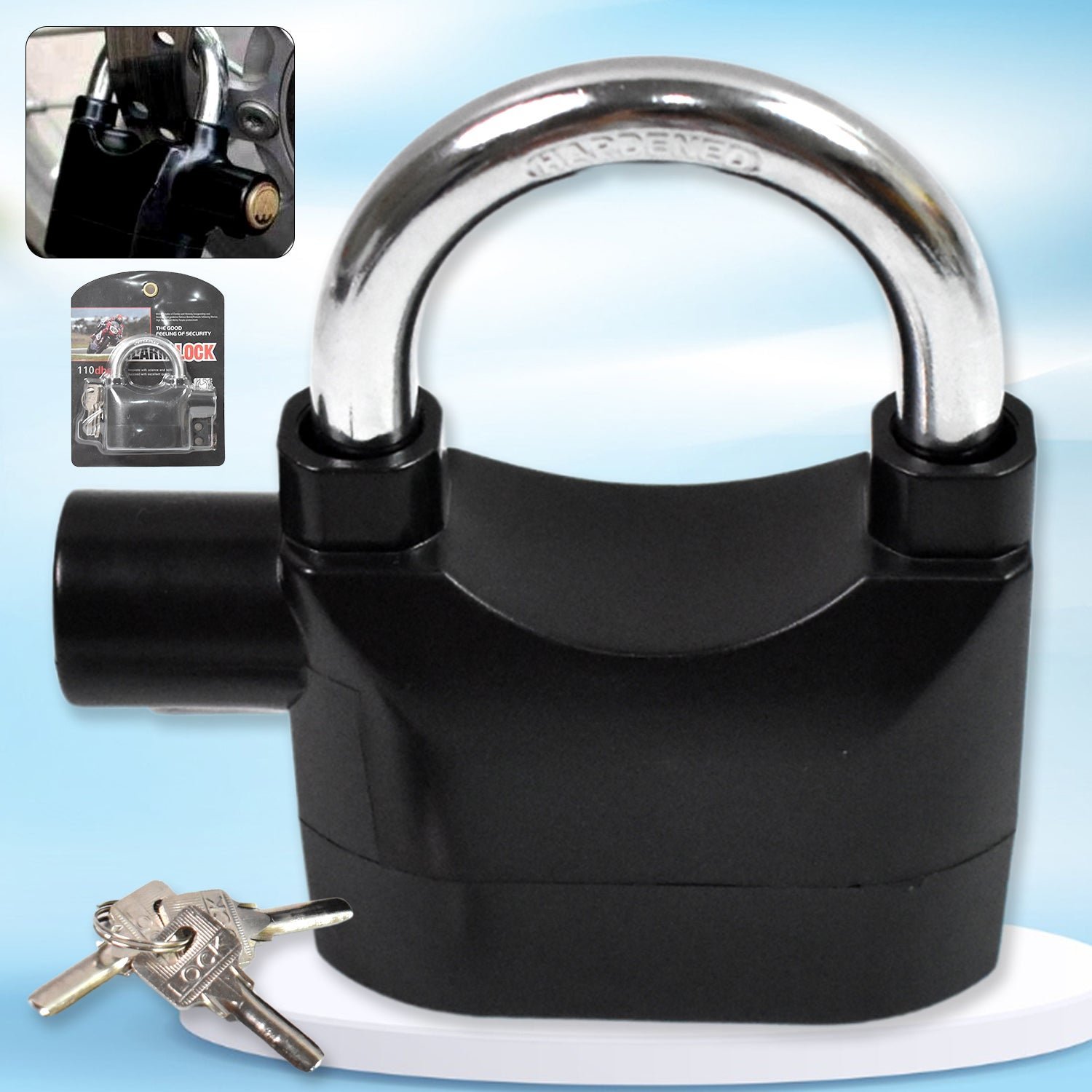 Siren Alarm Lock � Waterproof Anti-Theft Padlock | VelvaBloom