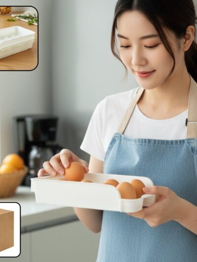 Egg Storage Tray – Space-Saving and Durable Refrigerator Organizer