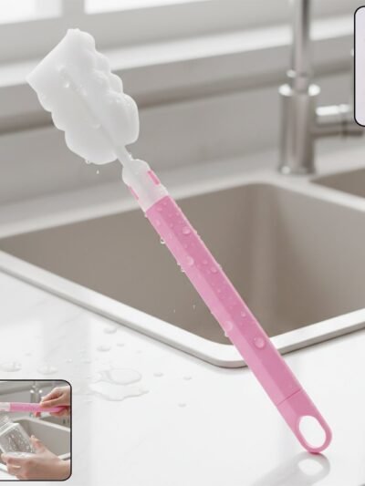 Long Handle Silicone Bottle Brush � Gentle & Flexible Cleaning