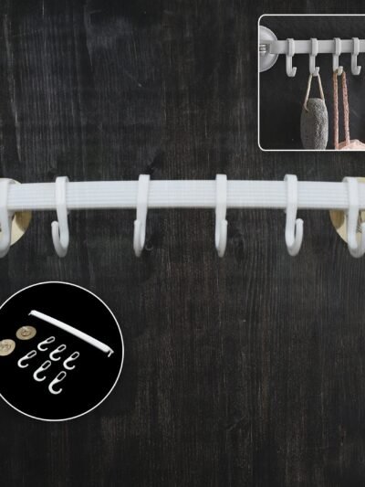 Wall-Mounted Towel Hanger – No-Drill Adhesive Rack | Mini Bubbles