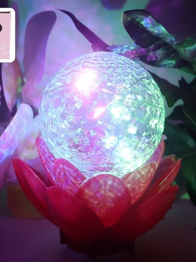 Crystal Ball Lotus LED Decorative Light – Color Changing Ambient Lamp