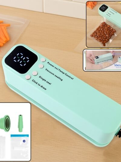 Vacuum Sealer Machine – Rechargeable & Digital Kitchen Food Preserver