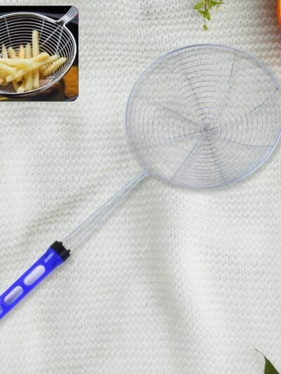 Stainless Steel Deep Fry Strainer – Large Size with Long Handle