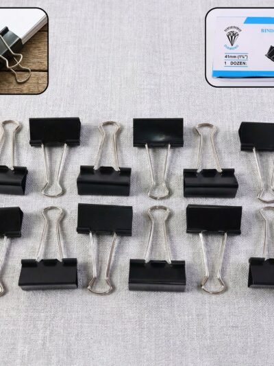 Heavy-Duty Binder Clips – Extra Large 41mm Strong Grip, 12 Pc Set