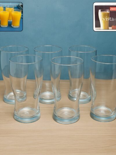Unbreakable Pitcher Glass Set – Vista 350 ML, 6-Piece Durable Drinkware
