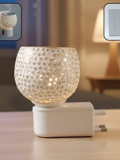 Star Cut Glass Aroma Diffuser – Elegant Plug-In Night Lamp