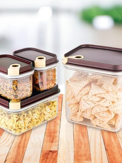 Airtight Food Storage Container Set – 4 Pc Vacuum Seal Jars
