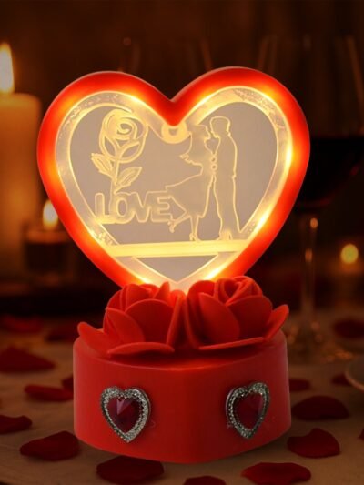 Love Couple Showpiece – Romantic Heart-Shaped Home Decor Gift