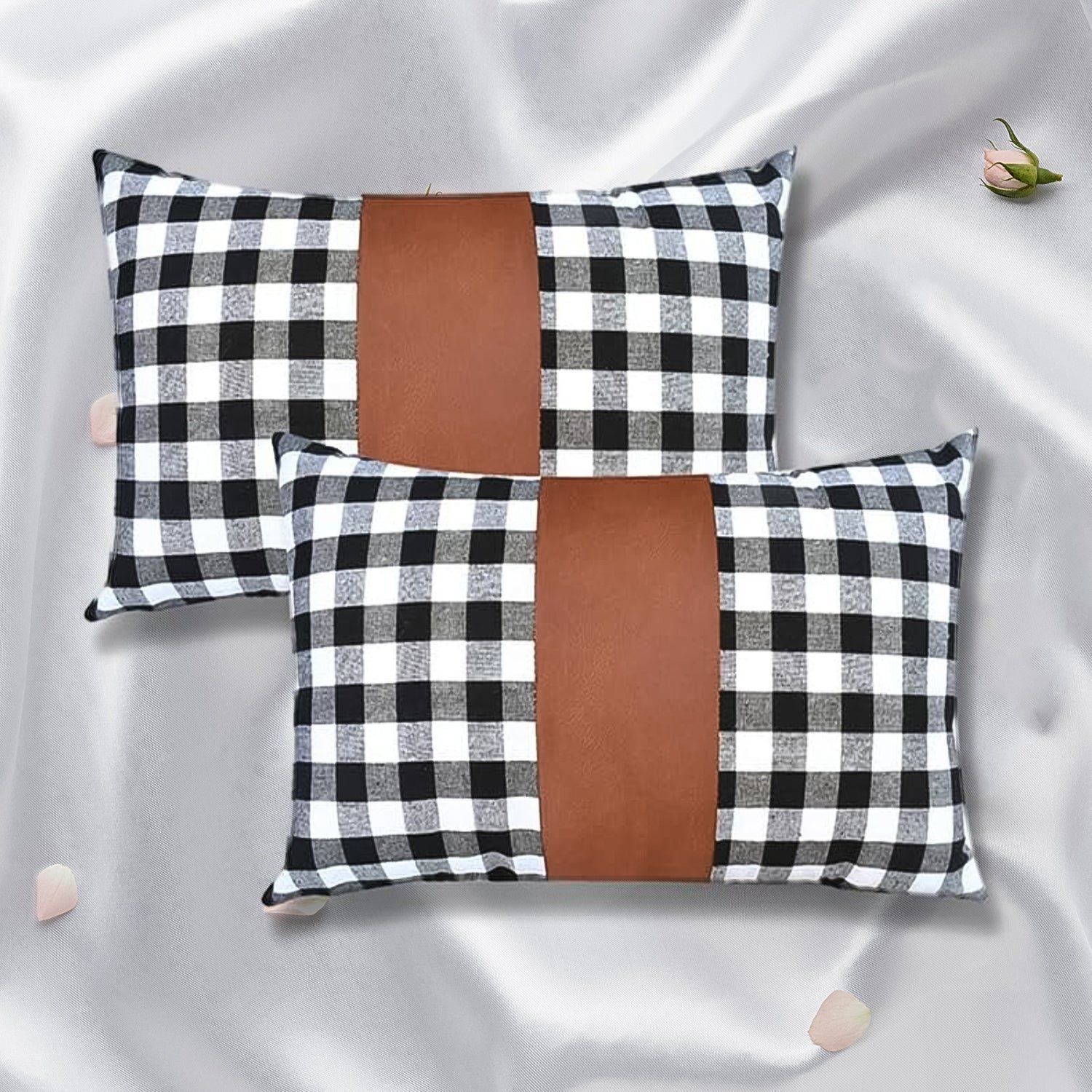 Leather Cushion Covers � 17x17 Inch Pair | Styleva
