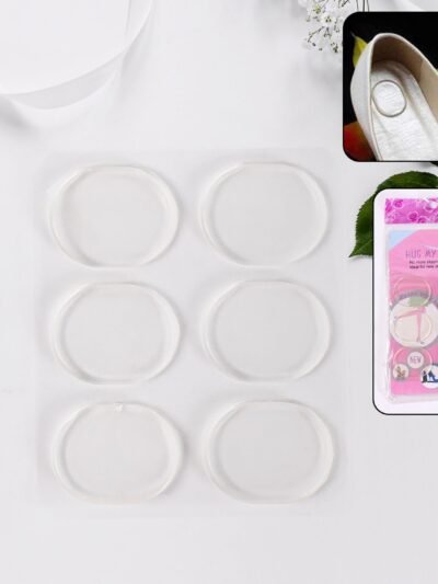 Silicone Shoe Insoles Heel Pads – 6 Pc Cushion Set | FitFuzion