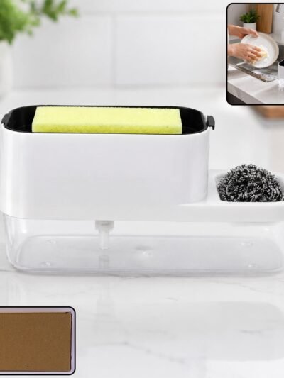 Dish Soap Dispenser & Sponge Holder – Compact & Durable | VelvetBubbles