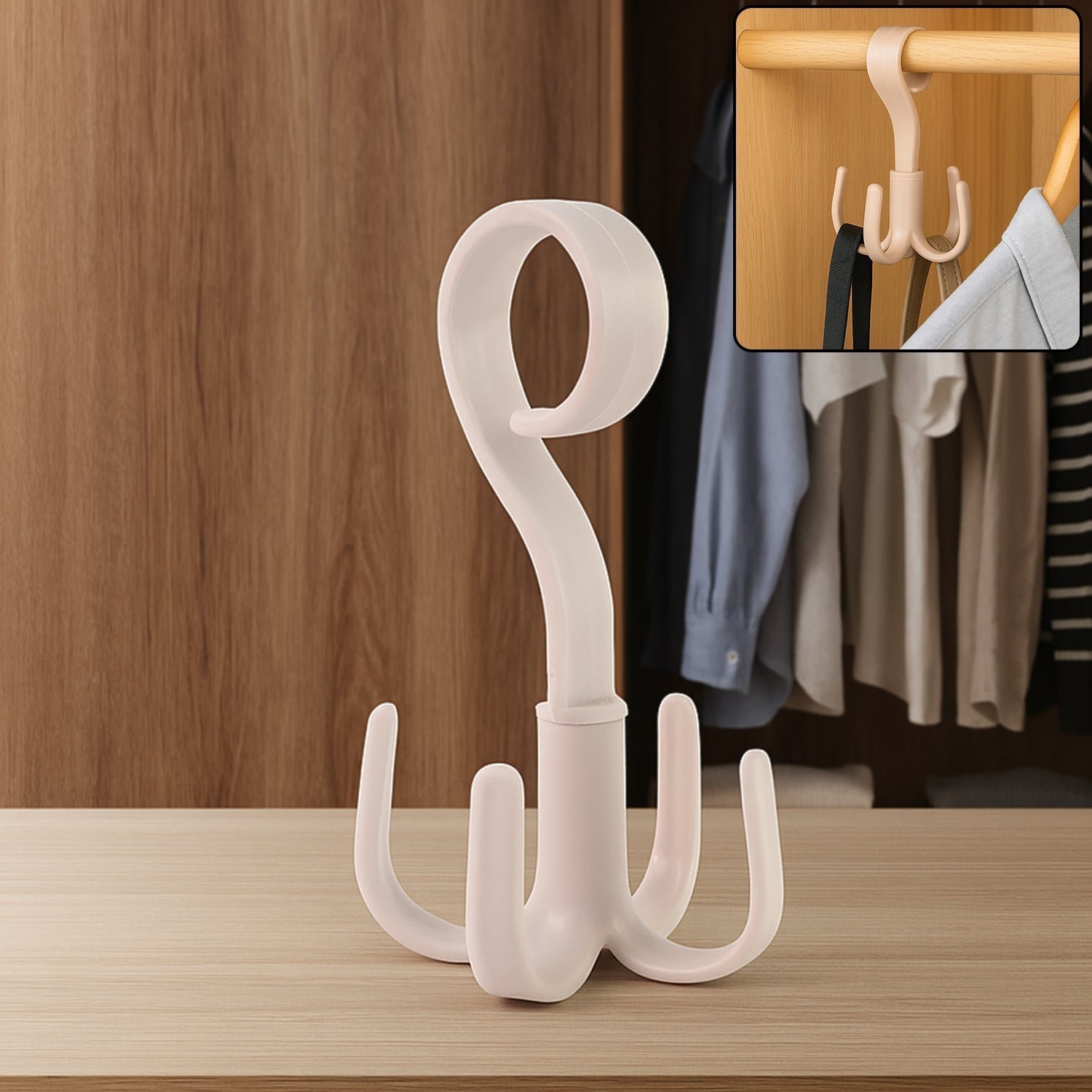 360° Rotating Multipurpose Hook Hanger – Space-Saving Organizer