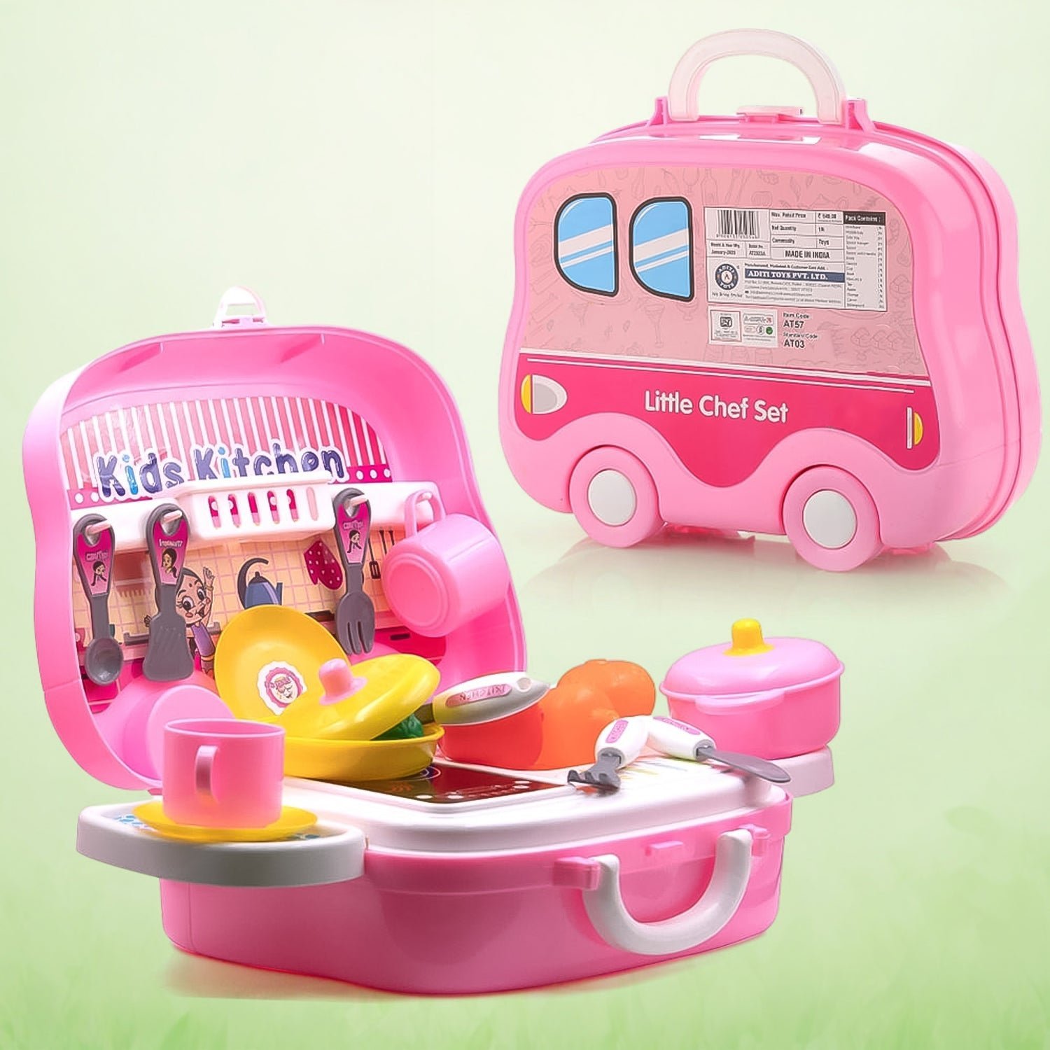 Kids Kitchen Play Set � 23-Piece Portable Pretend Play | Aditi