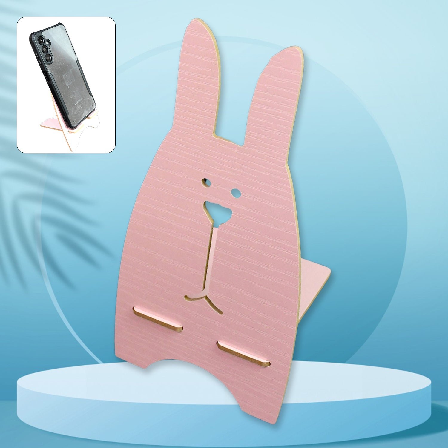Wooden Rabbit Mobile Stand � Cute Desk Holder | PHOBIA