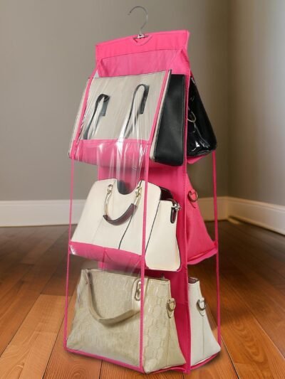 Hanging Purse Organizer – 6 Pockets Wardrobe Storage | Organivo