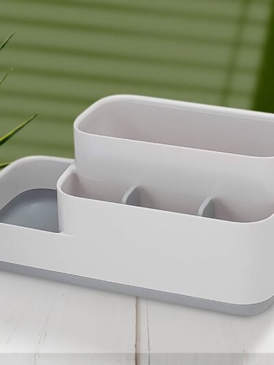 Bathroom Desk Organizer – 5-Compartment Multipurpose Storage | Deskrova