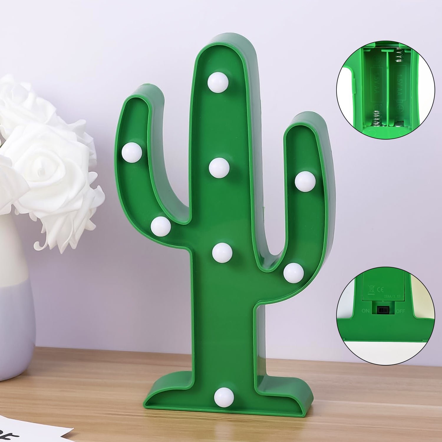 LED Cactus Lamp � Quirky Desk & Night Light | Deskrova