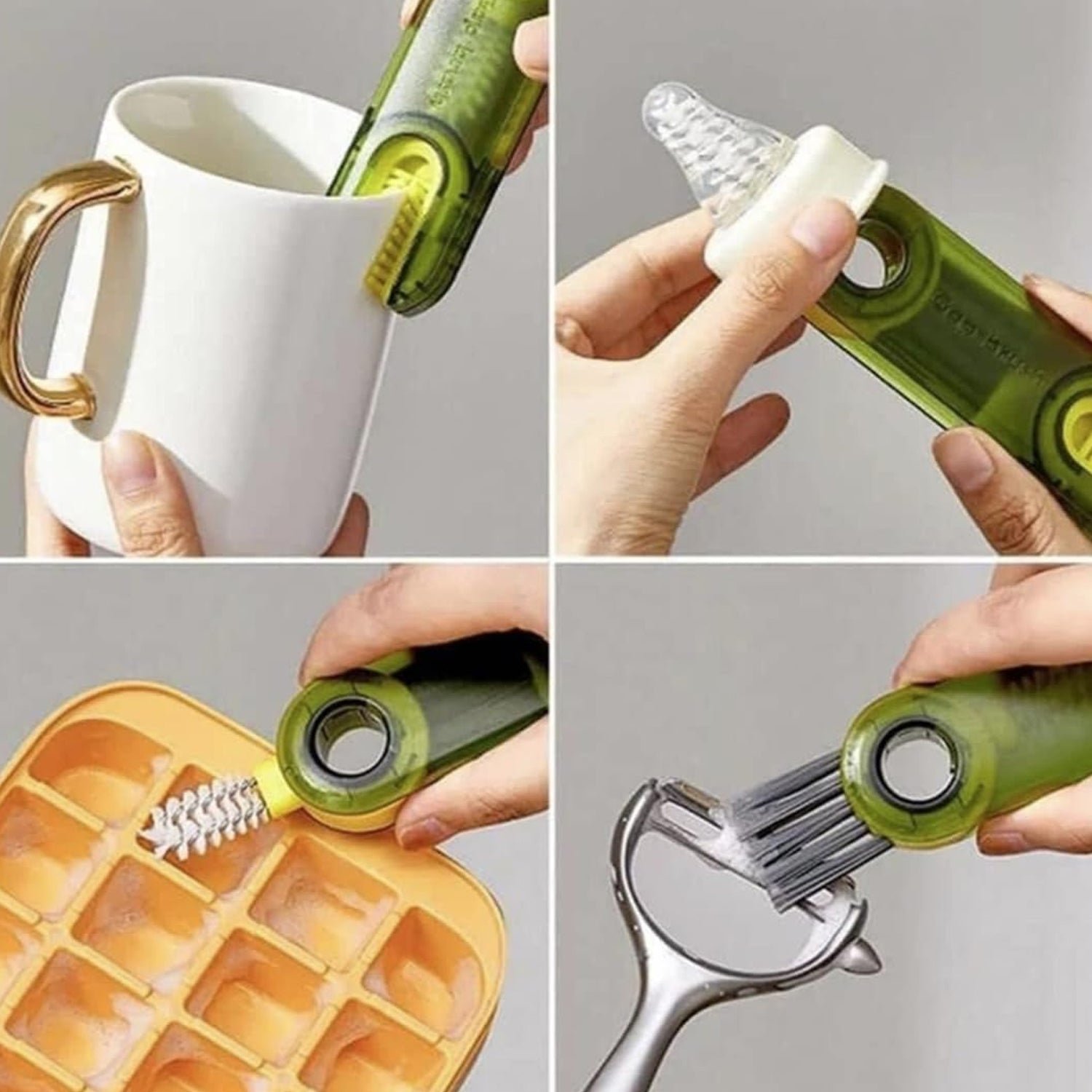 Bottle Cleaning Brush – 3-in-1 Cup & Lid Scrubber | SparkleTidy