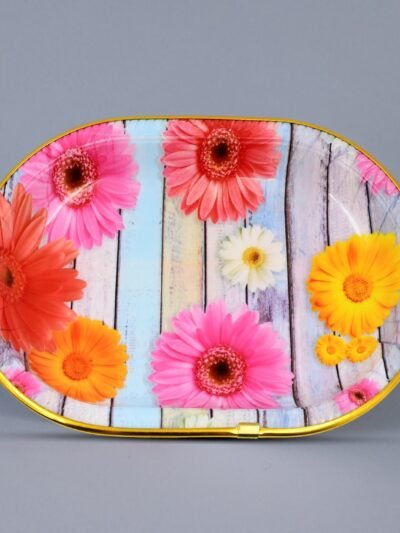 Plastic Serving Tray – Floral Design & BPA-Free | Indo Glow