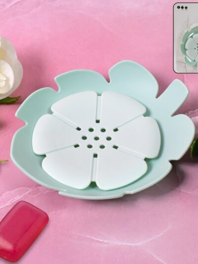 Plastic Soap Dish � Self-Draining Floral Design | VelvetBubbles