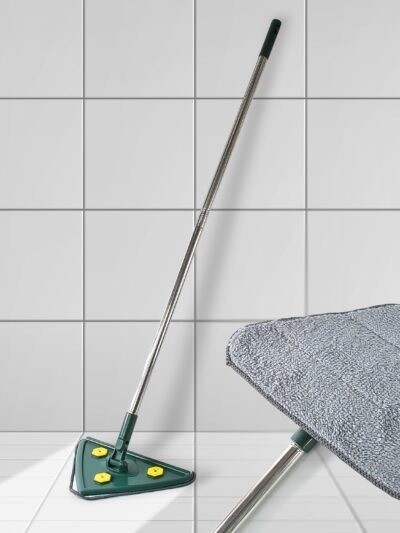 Triangle Mop – 360° Rotating Extendable Cleaner | Velvet Wipe