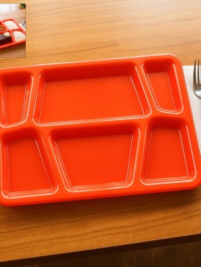 Multi-Compartment Plastic Meal Serving Tray – Mess-Free Portion Control