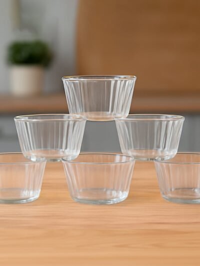 Plastic Dessert Bowl Set – 6 Transparent Reusable Bowls