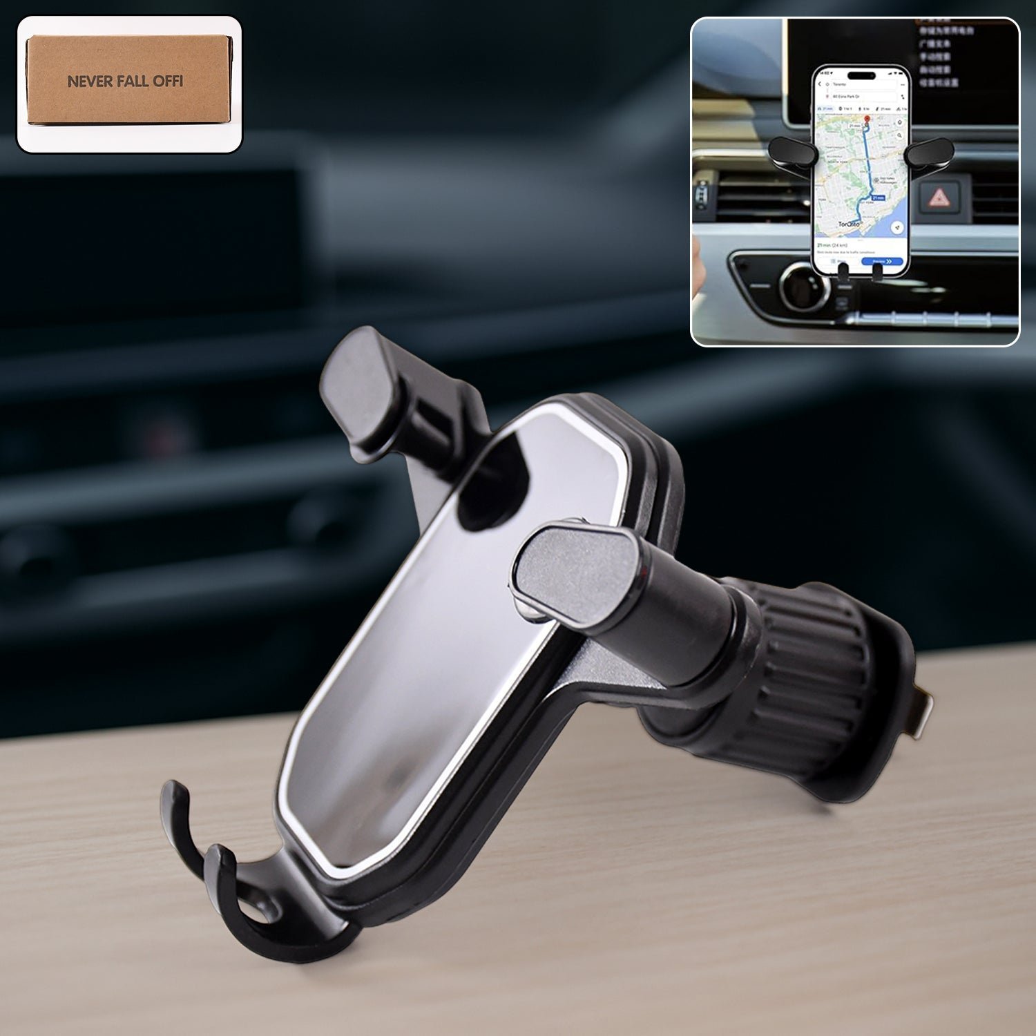 Gravity Car Phone Holder – Secure Auto-Clamping Mount