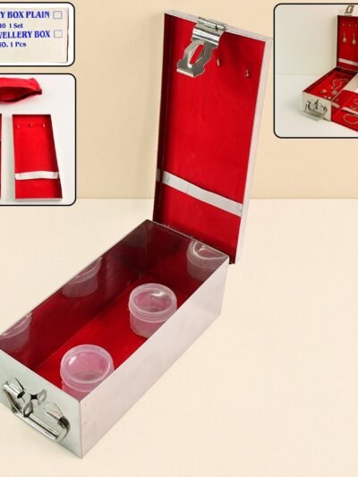 Jewellery Storage Box – Stainless Steel with Velvet & Lock