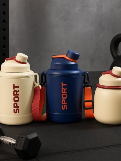 Sports Vacuum Bottle – Leak-Proof with Shoulder Strap