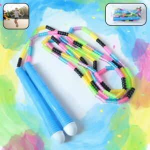 Beaded Skipping Rope – Colorful Kids Jump Rope with Grip Handles