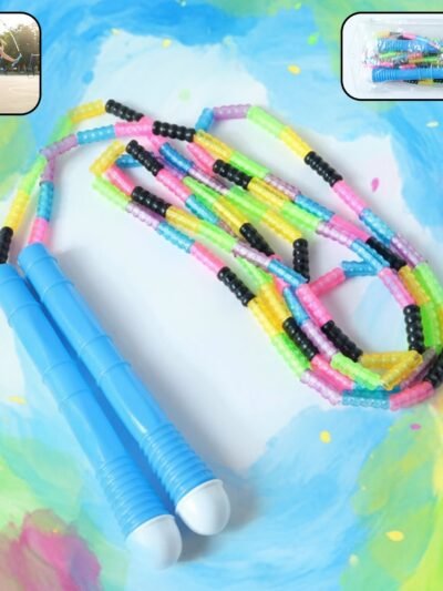 Beaded Skipping Rope – Colorful Kids Jump Rope with Grip Handles