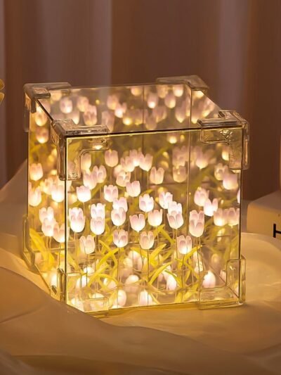 Tulip LED Night Lamp – Decorative Mirror & Light | Styleva