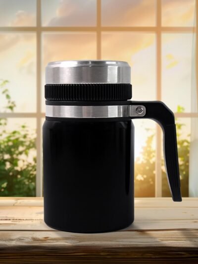 Stainless Steel Vacuum Coffee Cup – 600ml Anti-Scald, Non-Slip