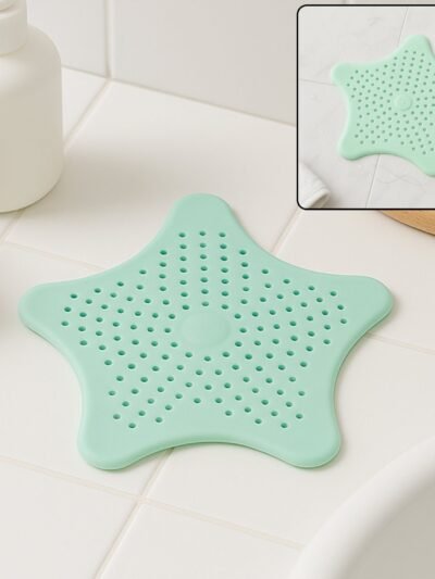 Silicone Star Shaped Sink Strainer – Mint Green Hair Catcher