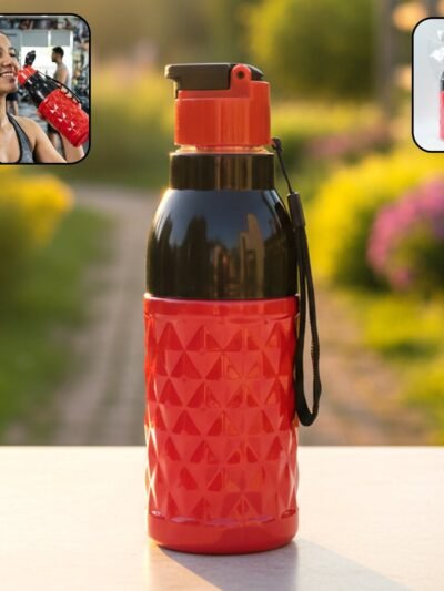 400 ML Sports Water Bottle – Leakproof with Flip Top Lid & Strap