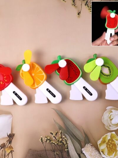 Fruit-Shaped Mini Hand Pressure Fan – Portable Kid’s Cooling