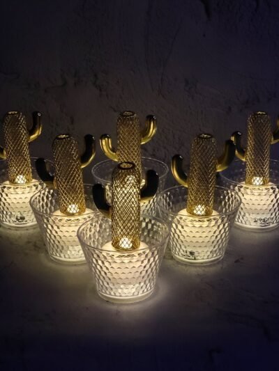 LED Flameless Decorative Candles – Cactus Design, Warm White Glow