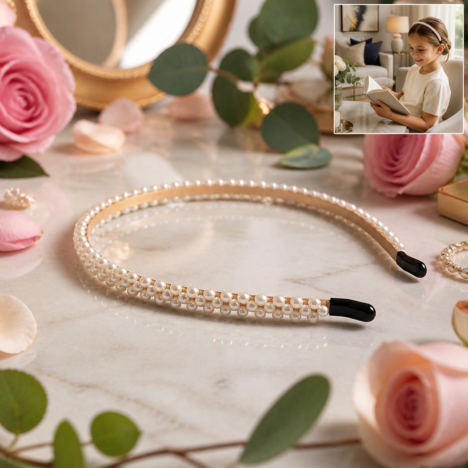 Lightweight Pearl Hairband � Elegant & Comfortable for Women