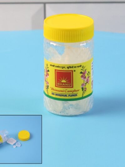 Bhimseni Camphor Flakes – Pure ISO Borneol for Pooja & Air Purification