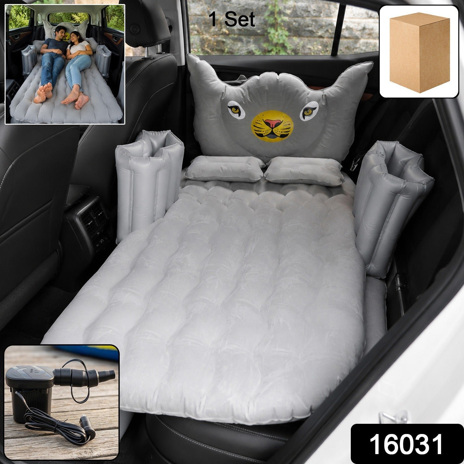 Car Air Mattress Bed Set � Portable, Quick-Inflate Travel Bed