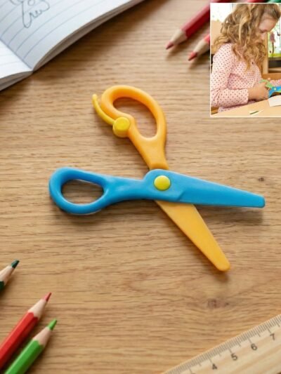 Child-Safe Plastic Safety Scissors – Rounded Tips for Kids' Crafts