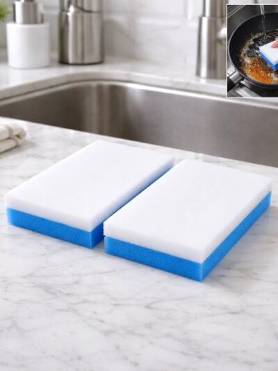 Cleaning Sponge Eraser Pads – Dual Layer Multipurpose Set