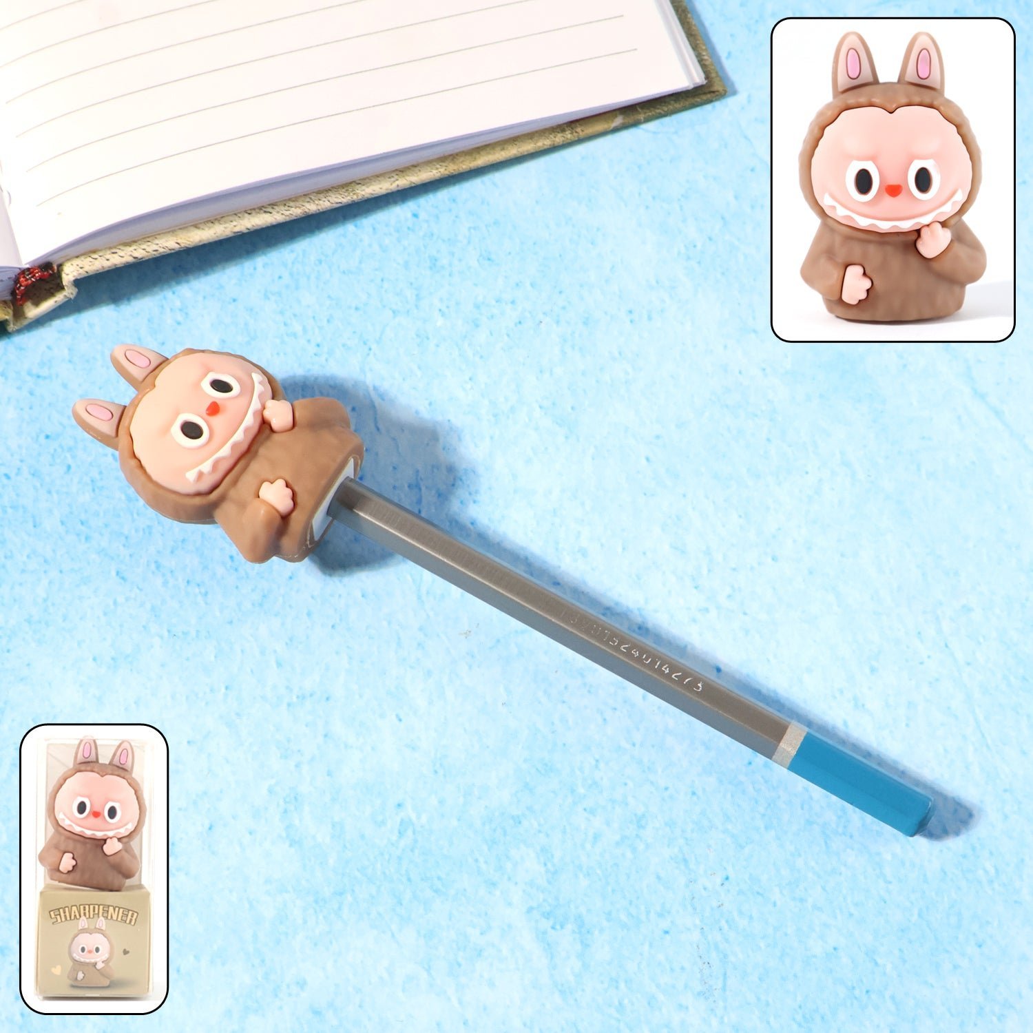 Cartoon Eraser with Pencil Sharpener – Durable 2-in-1 for Kids