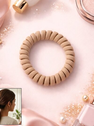 Soft Stretchable Spiral Coil Hair Band � No Crease & Gentle Hold