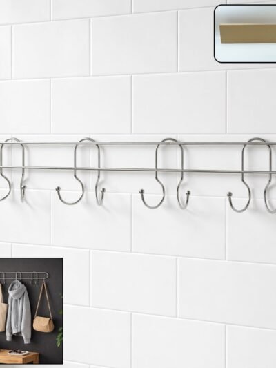 Heavy Duty Wall Mounted Hook Rack – Durable Stainless Steel Organizer