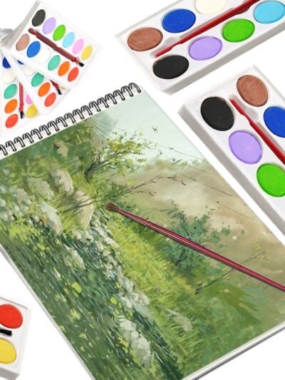 Watercolor Kit – 12 Shades & Paint Brush Set | Colorful Creations