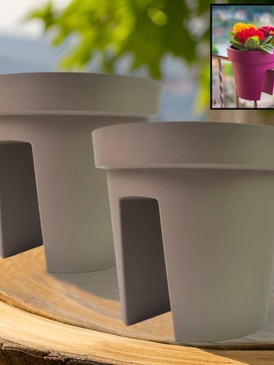 Balcony Flower Pot Holder – Durable 2 Pc Set | Plant Edge